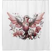 Farbenfrohe Hummingbirds Duschvorhang Set (Vorderseite)