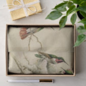 Farbenfrohe Hummingbirds with Nest, Hector Giacome Seidenpapier (Geschenk)