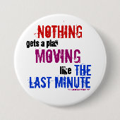 Farbenfrohe Humorose Procrastinato Typografie Button (Vorderseite)