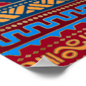 Farbenfrohe Hunab Ku Mayan Symbol #3 Poster (Ecke)