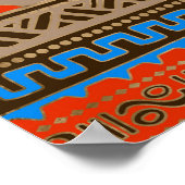 Farbenfrohe Hunab Ku Mayan Symbol #4 Poster (Ecke)