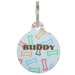 Farbenfrohe Hunde Biscuit Bones Pet Tag Tiermarke