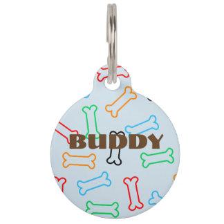 Farbenfrohe Hunde Biscuit Bones Pet Tag Tiermarke