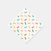 Farbenfrohe Hunde Biskuit Knochen Party Napkins fü Serviette (Ecke)