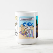 Farbenfrohe Hunde-Cartoon Kaffeezubereitung Tasse (Mittel)