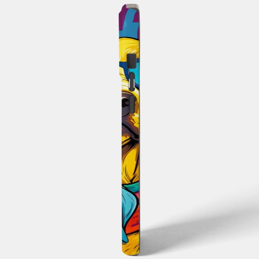 Farbenfrohe Hunde Case-Mate iPhone Hülle (Rückseite / Links)