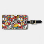 Farbenfrohe Hunde Gepäckanhänger (Vorderseite horizontal)