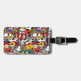 Farbenfrohe Hunde Gepäckanhänger