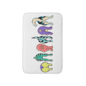 Farbenfrohe Hunde-Hintern Badematte (Vorderseite Vertikal)