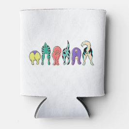 Farbenfrohe Hunde-Hintern Dosenkühler