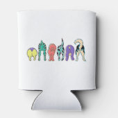 Farbenfrohe Hunde-Hintern Dosenkühler (Rückseite)