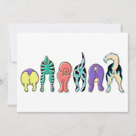 Farbenfrohe Hunde-Hintern Einladung