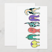 Farbenfrohe Hunde-Hintern Feiertagskarte (Vorne/Hinten)