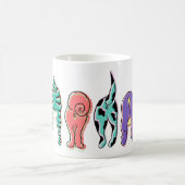 Farbenfrohe Hunde-Hintern Kaffeetasse (Mittel)