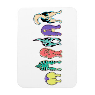 Farbenfrohe Hunde-Hintern Magnet