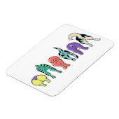 Farbenfrohe Hunde-Hintern Magnet (Linke Seite)