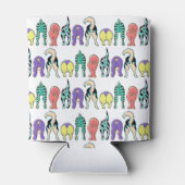 Farbenfrohe Hunde-Hintern-Muster Dosenkühler (Rückseite)