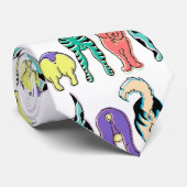 Farbenfrohe Hunde-Hintern-Muster Krawatte (Gerollt)