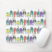 Farbenfrohe Hunde-Hintern-Muster Mousepad (Mit Mouse)