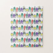 Farbenfrohe Hunde-Hintern-Muster Puzzle (Vertikal)
