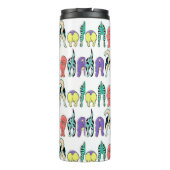 Farbenfrohe Hunde-Hintern-Muster Thermosbecher (Rückseite)