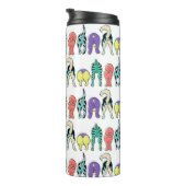 Farbenfrohe Hunde-Hintern-Muster Thermosbecher (Nach rechts gedreht)