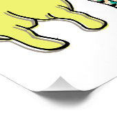 Farbenfrohe Hunde-Hintern Poster (Ecke)