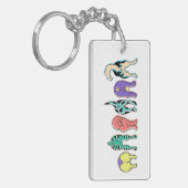 Farbenfrohe Hunde-Hintern Schlüsselanhänger (Vorderseite links)