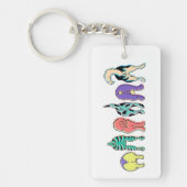 Farbenfrohe Hunde-Hintern Schlüsselanhänger (Vorderseite)