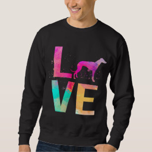 Farbenfrohe Hunde Mama Geschenke Whippet Sweatshirt