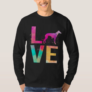 Farbenfrohe Hunde Mama Geschenke Whippet T-Shirt