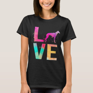 Farbenfrohe Hunde Mama Geschenke Whippet T-Shirt