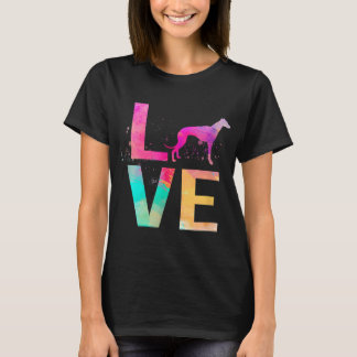 Farbenfrohe Hunde Mama Geschenke Whippet T-Shirt