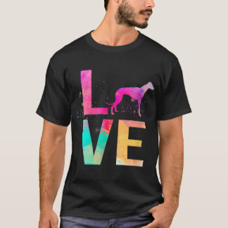 Farbenfrohe Hunde Mama Geschenke Whippet T-Shirt