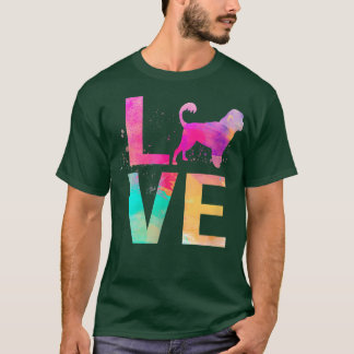 Farbenfrohe Hunde-Mama gibt portugiesischen Wasser T-Shirt