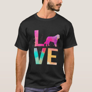 Farbenfrohe Hunde-Mama in Neufundland gibt Neufund T-Shirt