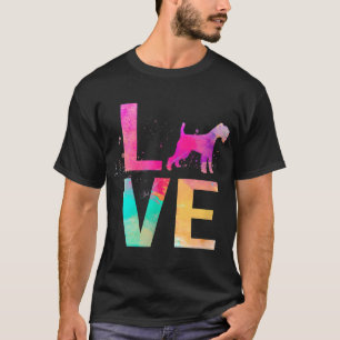 Farbenfrohe Hunde-Mama spendet weich überzogenes W T-Shirt