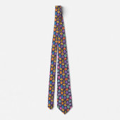 Farbenfrohe Hunde Neck Tie Krawatte (Rückseite)
