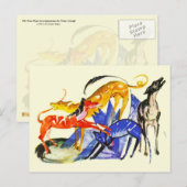 Farbenfrohe Hunde Postkarte (Vorne/Hinten)