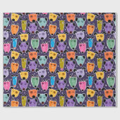 Farbenfrohe Hunde-Umschlagpapier Geschenkpapier (Flach)