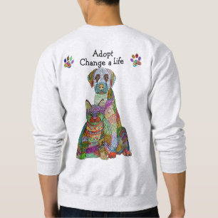 Farbenfrohe Hunde und Katzen Adoptier Leben veränd Sweatshirt