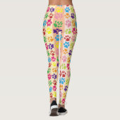 Farbenfrohe Hunde und Katzenpanzer Leggings (Rückseite)