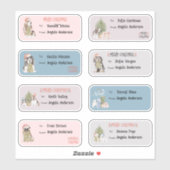 Farbenfrohe Hunde Weihnachtsgeschenk Etikett (Blatt)