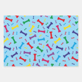 Farbenfrohe Hundeknochen - Design Geschenkpapier Set (Vorderseite 3)