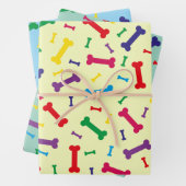 Farbenfrohe Hundeknochen - Design Geschenkpapier Set (Beispiel)