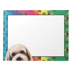 Farbenfrohe Hundekuchen Notizblock