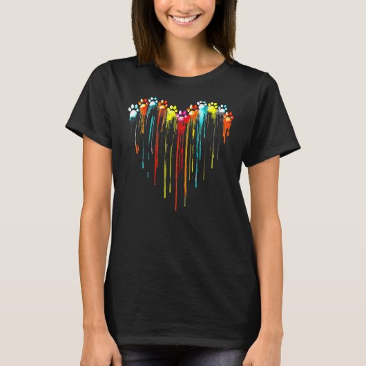 Farbenfrohe Hundekuchen T-Shirt (Vorderseite)
