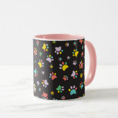 Farbenfrohe Hundekuchen Tasse (VorderseiteRechts)