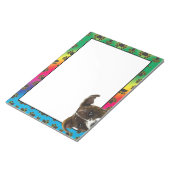 Farbenfrohe Hundekuh-Muster Notizblock (angewinkelt)