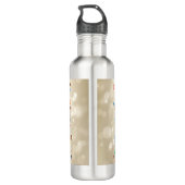 Farbenfrohe Hundekuppeldrucke, Bokeh Edelstahlflasche (Rückseite)